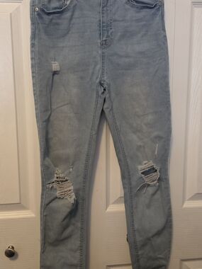 Altar'd State Light Wash Distressed Skinny Jeans